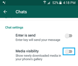 Hide WhatsApp Media in Gallery