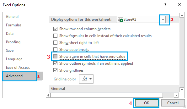 Hide Zero in Cells Having Zero Value