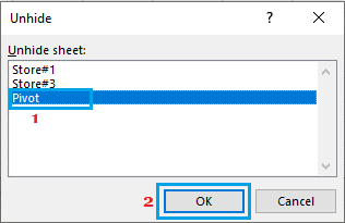 Unhide Pivot Table Dialogue Box