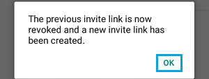 WhatsApp Group Invite Link Revoked