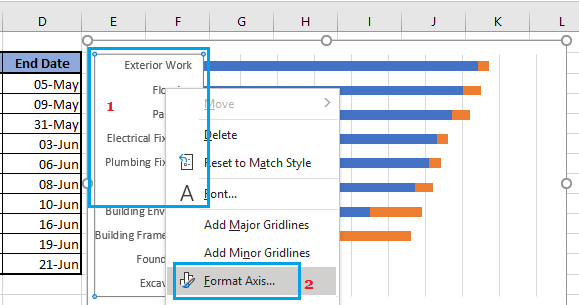 Format Vertical Axis of Stacked Bar Chart