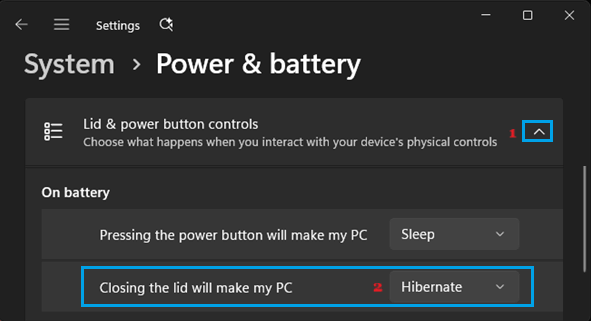 Hibernate Laptop When Lid Is Closed