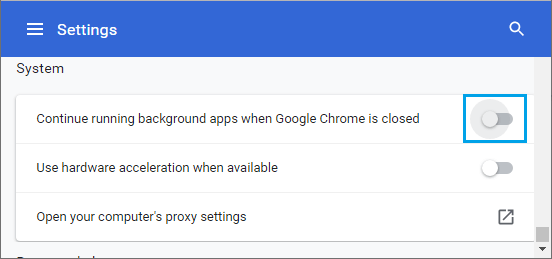 Stop Google Chrome Running in Background After Closing