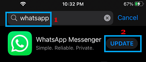 Update WhatsApp on iPhone