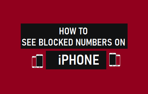 See Blocked Numbers on iPhone