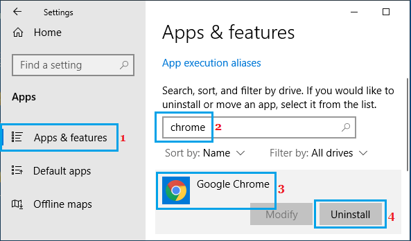 Uninstall Google Chrome From Windows PC