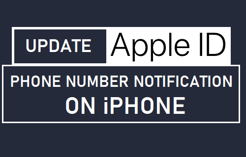 Update Apple ID Phone Number Notification on iPhone
