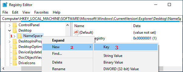 Create New Registry Key