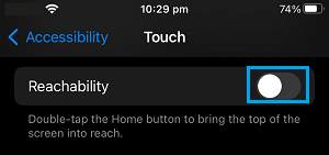 Disable Reachability On iPhone