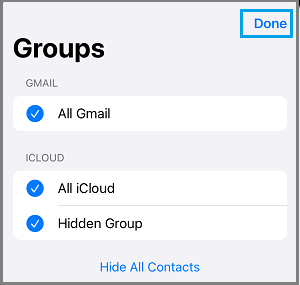 Show All Contacts on iPhone