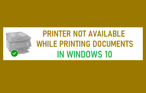 windows 10 printer not available