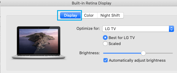 Optimize Mac Display on Mac