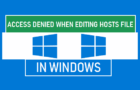 Access Denied When Editing Hosts File