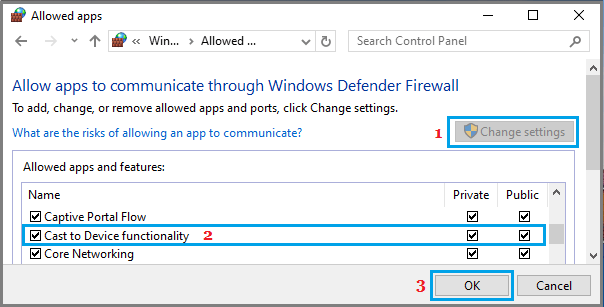 Enable Cast to Device Functionality on Windows Computer