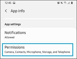 App Permissions Screen