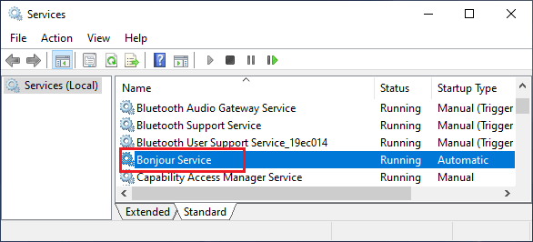 BonJour Service in Windows 