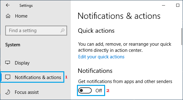 Disable Notifications From All Apps & Senders