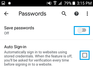 Enable or Disable Autofill in Chrome Browser on Android Phone - 70