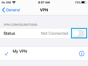 Deaktivieren Sie Vpn Auf Dem Iphone