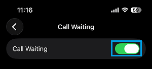 Enable Call Waiting on iPhone