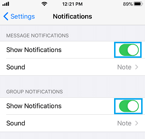 Enable WhatsApp Message And Group Notifications