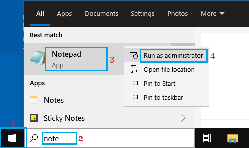 Run Notepad As Administrator