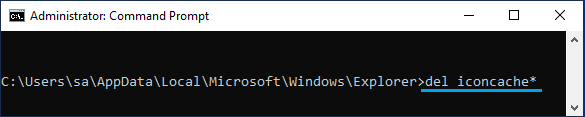 Delete IconCache Using Command Prompt