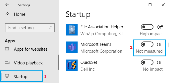 Disable Microsoft Teams Auto Start