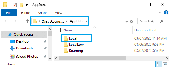 Local Folder in AppData Folder