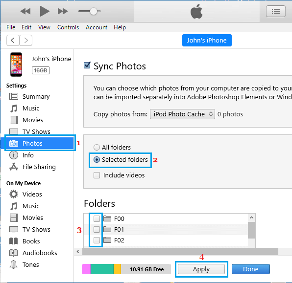 Entfernen Sie Synchronisierte Fotos Auf Dem Mac Mit Itunes