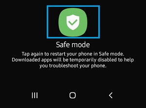 Safe Mode Prompt on Android Phone