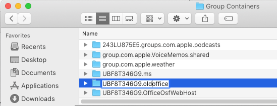 Rename UBF8T346G9.office Folder on Mac