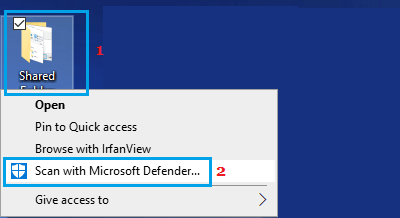 Right Click to Scan With Microsoft Defender