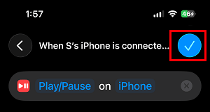 Save Shortcut on iPhone