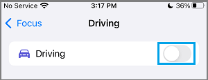 Disable Do Not Disturb While Driving on iPhone
