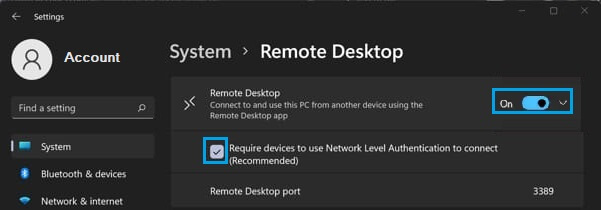 Enable Remote Desktop on Windows Computer