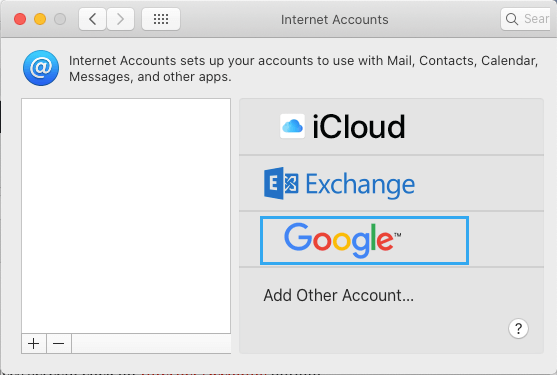 Select Email Account Provider