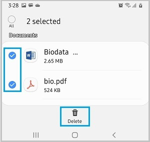 Delete Documents on Android Phone