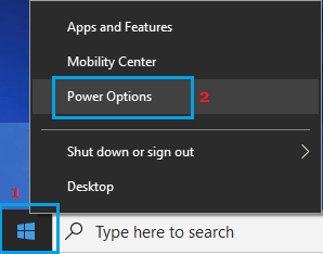 Open Power Options on Windows PC