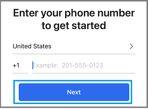 Enter Phone Number