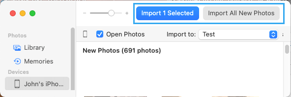 Transfer Photos from iPhone to External Hard Drive Using Photos App