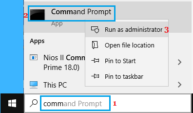 Command Prompt as Admin