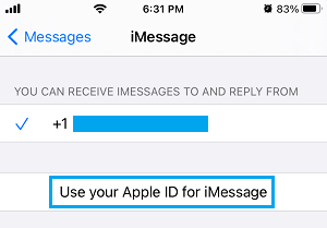 Use Your Apple ID for iMessage