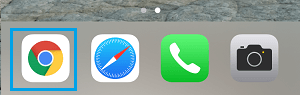 Chrome Icon in iPhone Dock