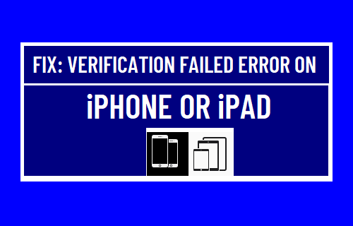 Verification Failed Error on iPhone