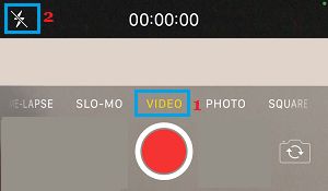 Flash Icon on iPhone Camera App