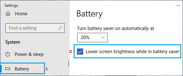 Lower Screen Brightness while in Battery Saver mode