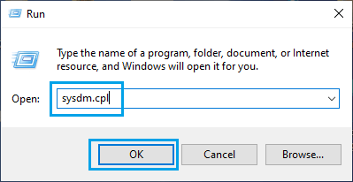 Open System Properties Using Run Command