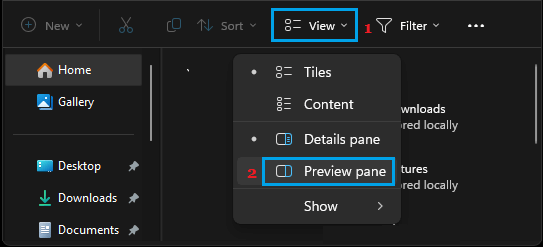 Turn OFF Preview Pane