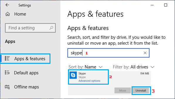 Uninstall Skype from Windows Computer